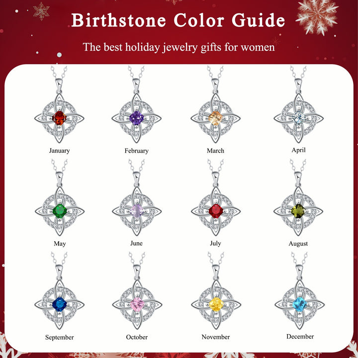 Celtic Knot Birthstone Necklace