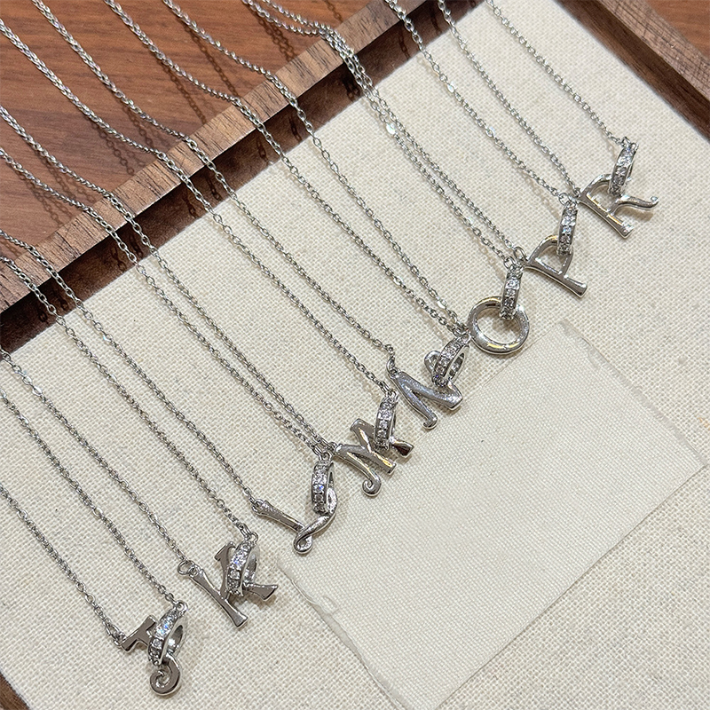 Personal Initial Letter Pendant Necklace Everyday Wear