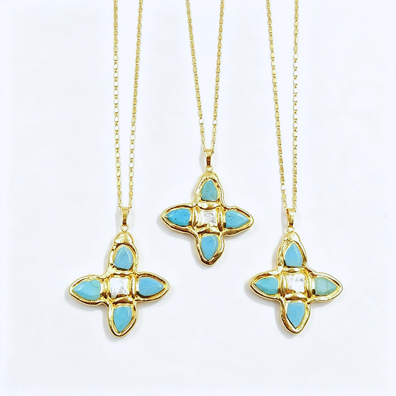 Turquoise Cross Necklace