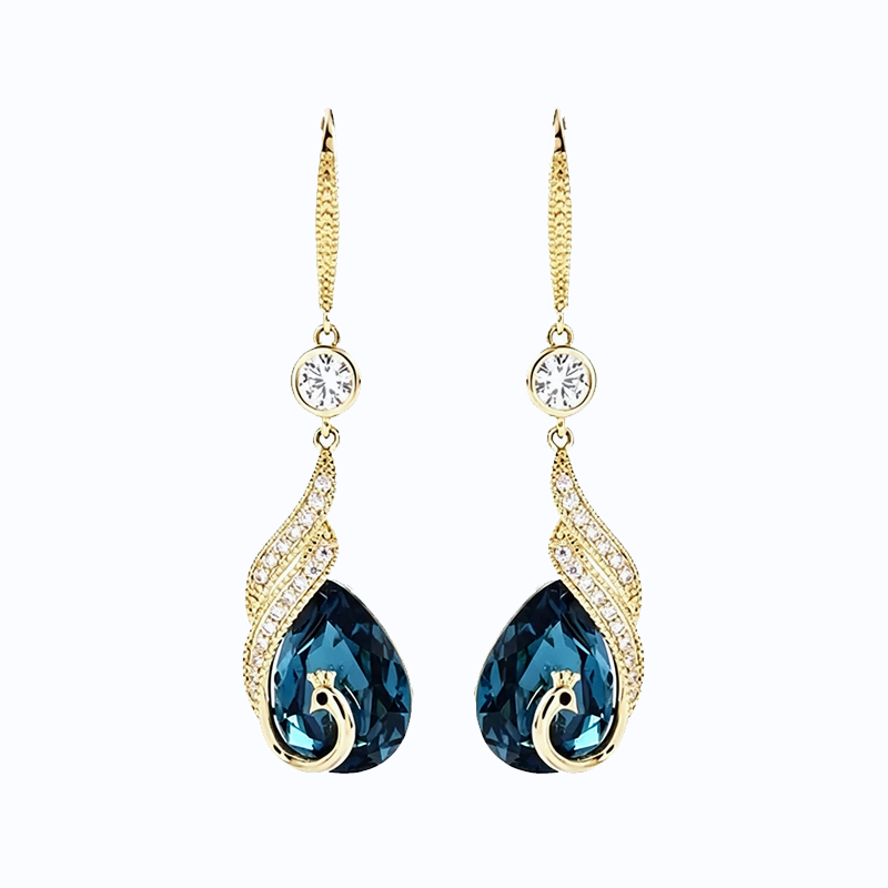 Sapphire Peacock Jewelry Set