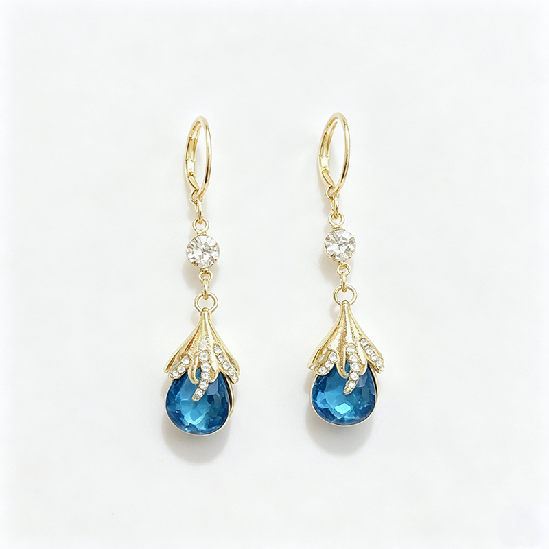 Teardrop Zircon Dangle Drop Earrings