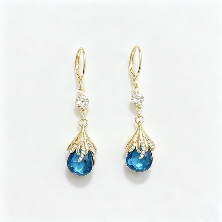 Teardrop Zircon Dangle Drop Earrings