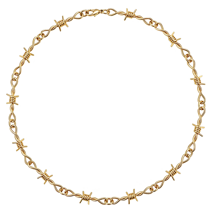 Unisex Titanium Steel Thorn Chain Necklace
