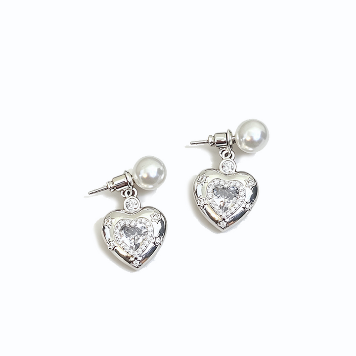 Sparkly CZ Heart Locket Women Accessories