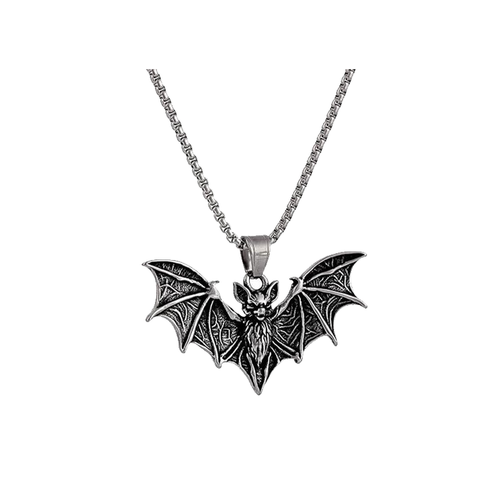 Halloween Bat Stainless Steel Chain Necklace