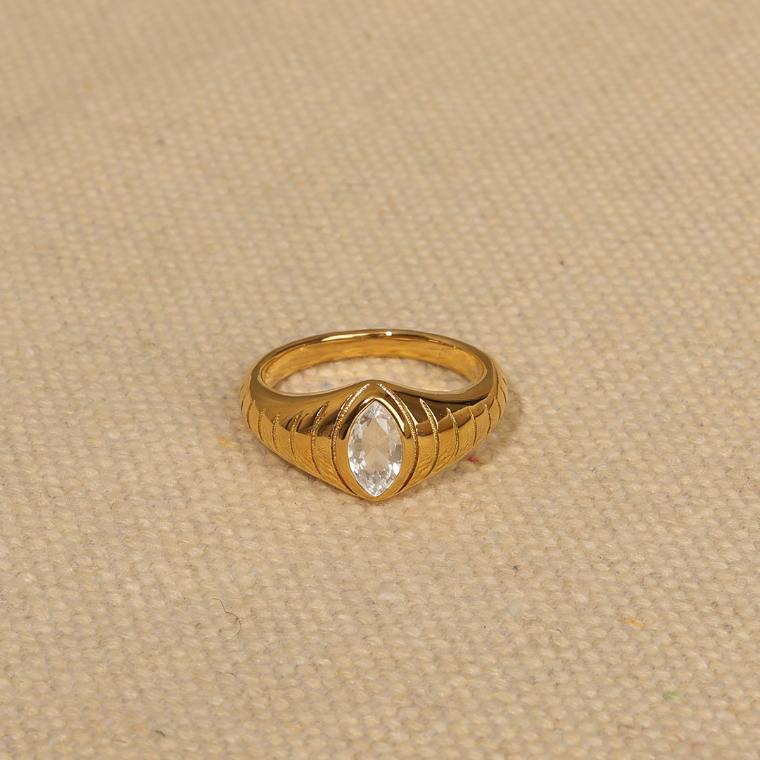 Marquise CZ Gold Ring