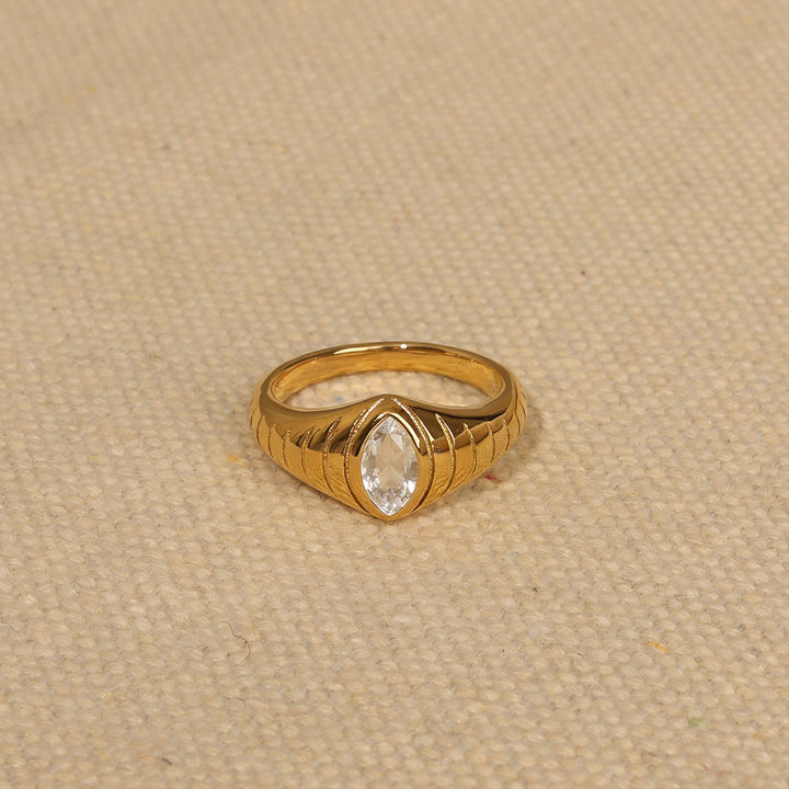 Marquise CZ Gold Ring