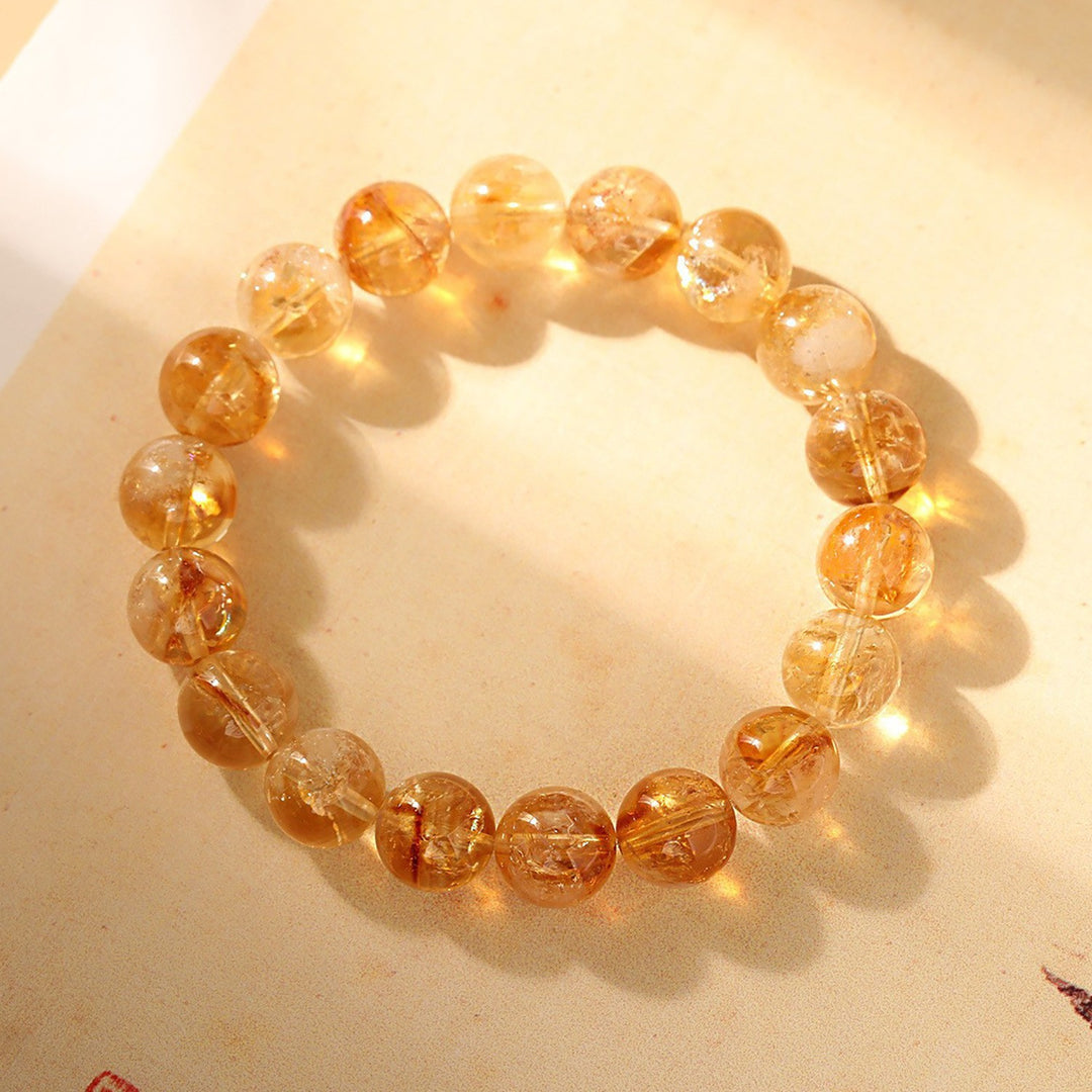 Natural Citrine Tiger Eye Stretch Bracelet