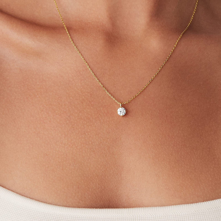 Cubic Zircon Pendant Daily Glow Necklace