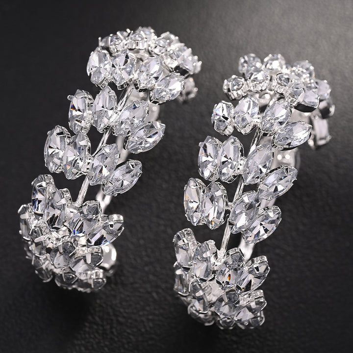 Marquise Cluster Statement Hoop Earrings