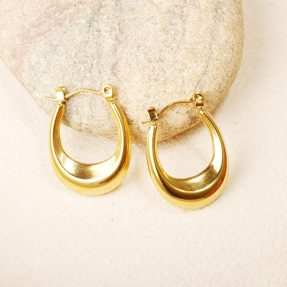 Teardrop Face Framing Hoop Earrings