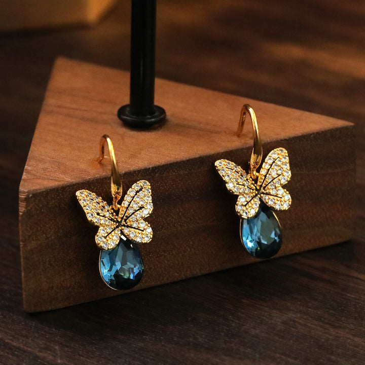 Butterfly Teardrop Statement Earrings