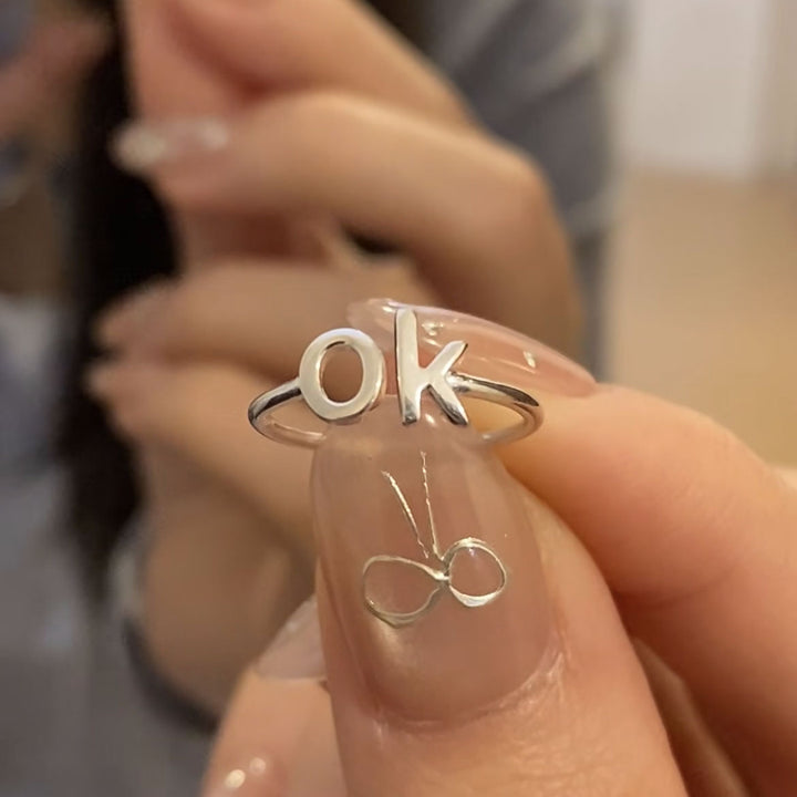 OK Letter Open Ring