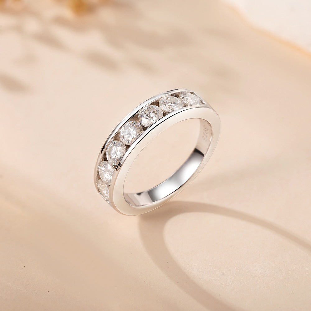 Moissanite Channel Set Everyday Ring