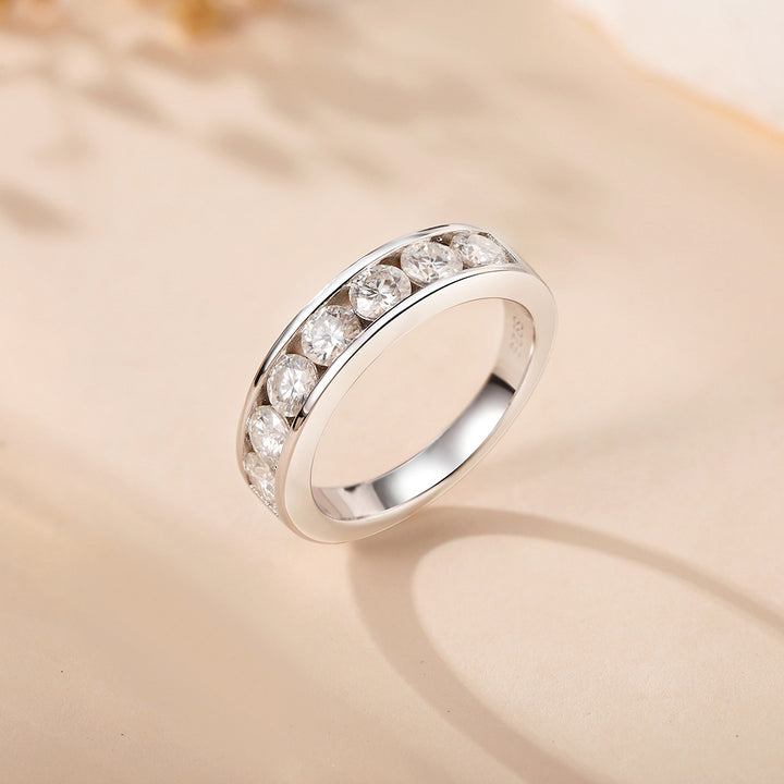 Moissanite Channel Set Everyday Ring
