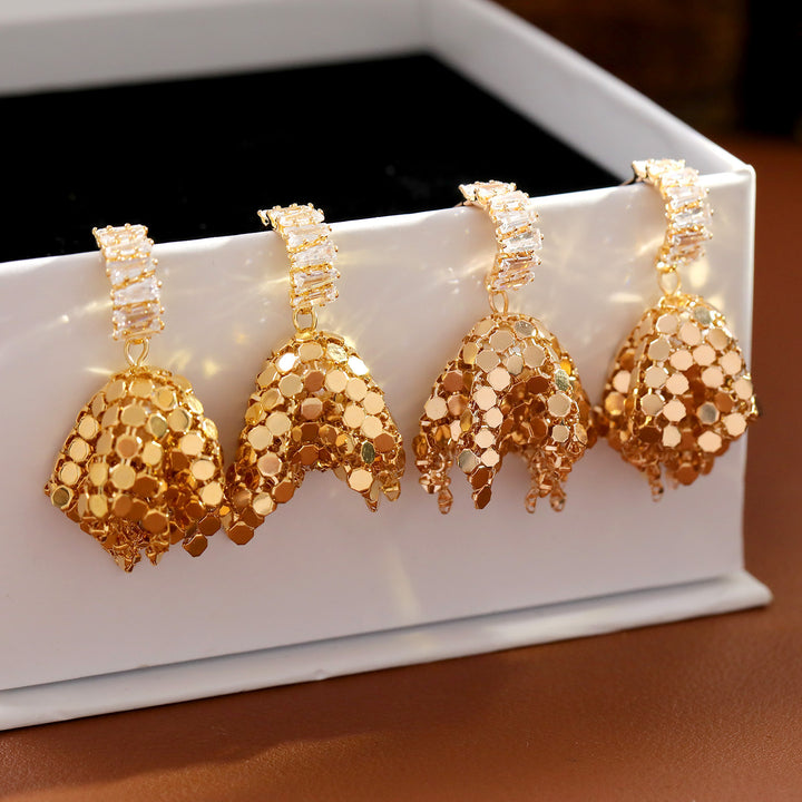 Shimmer Sequin Statement Earrings