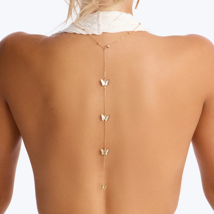 Butterfly Back Drop Necklace Daily Party Jewelry