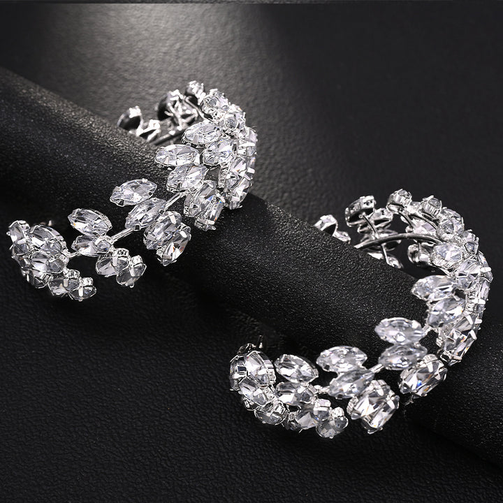 Marquise Cluster Statement Hoop Earrings