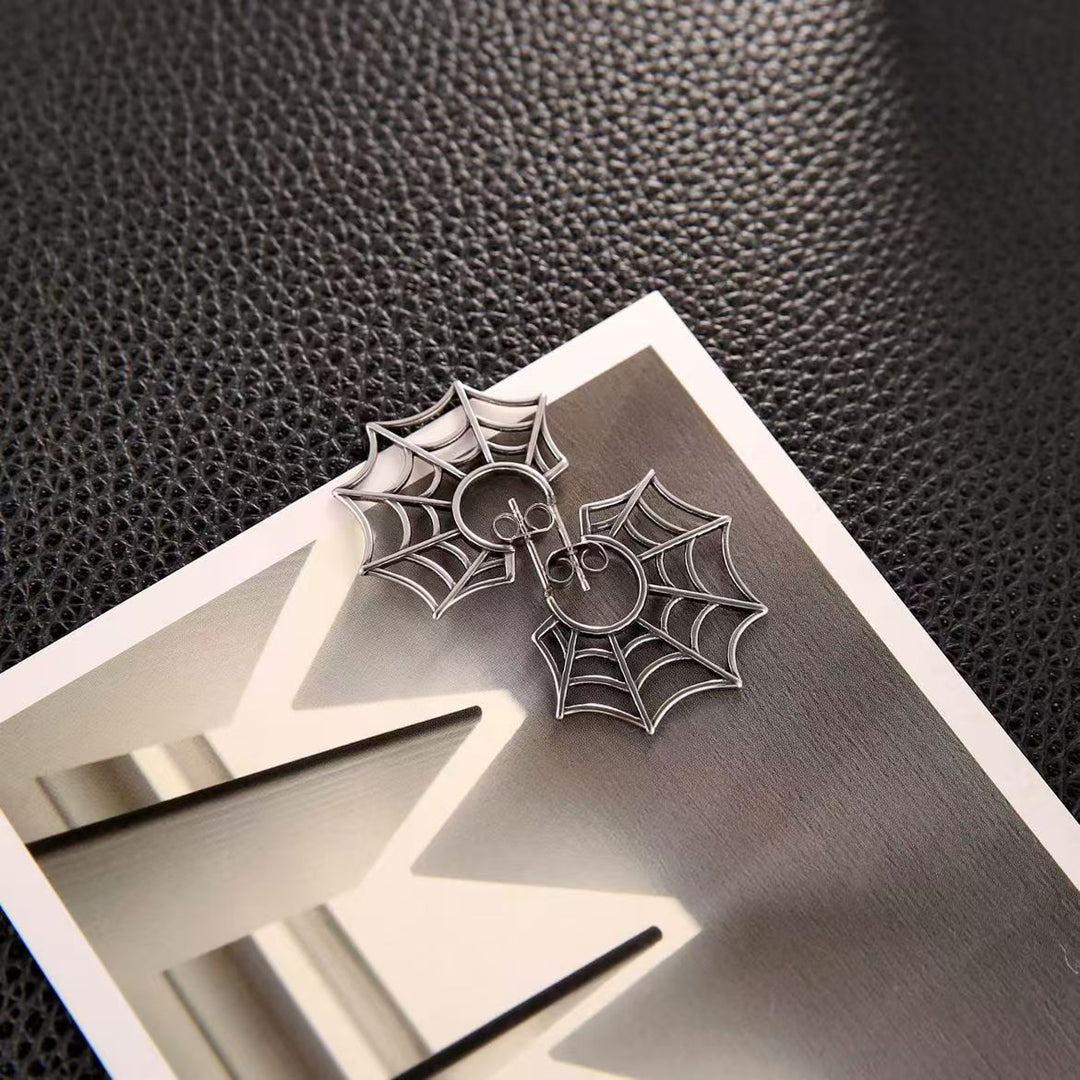 Hollow Spider Web Halloween Stud Earrings