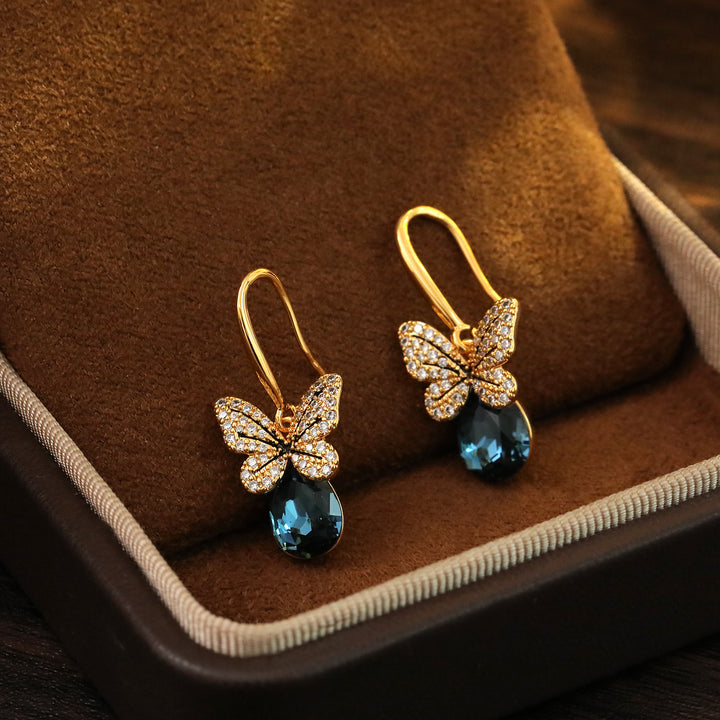 Butterfly Teardrop Statement Earrings