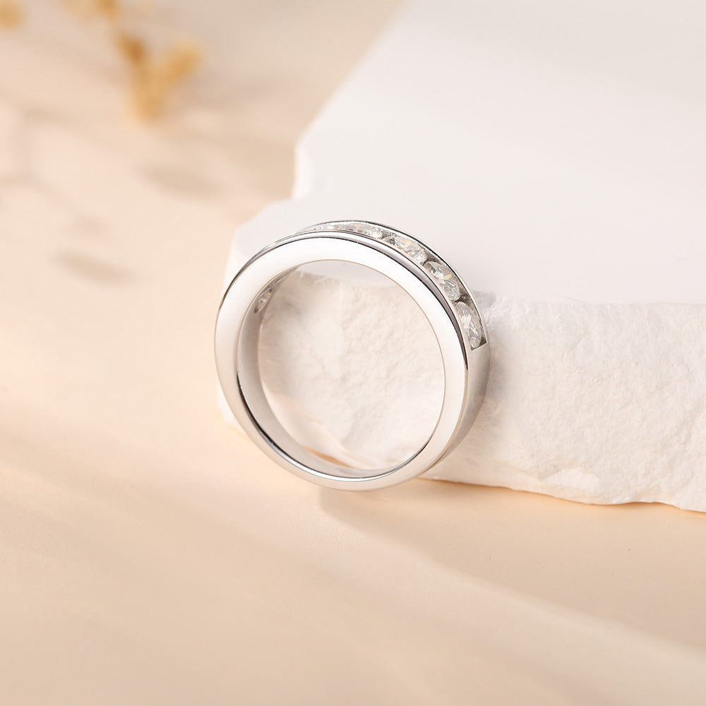 Moissanite Channel Set Everyday Ring
