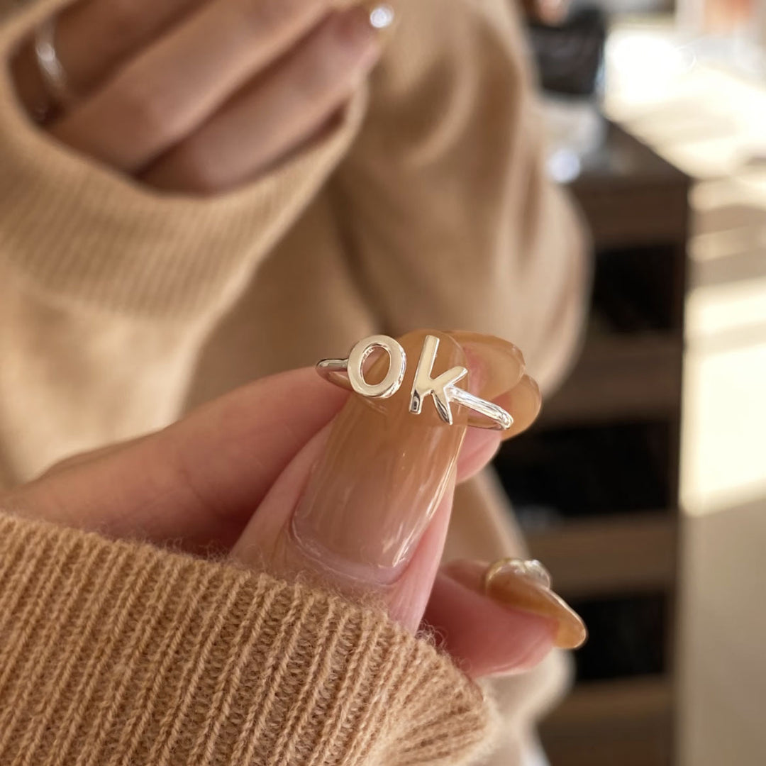 OK Letter Open Ring