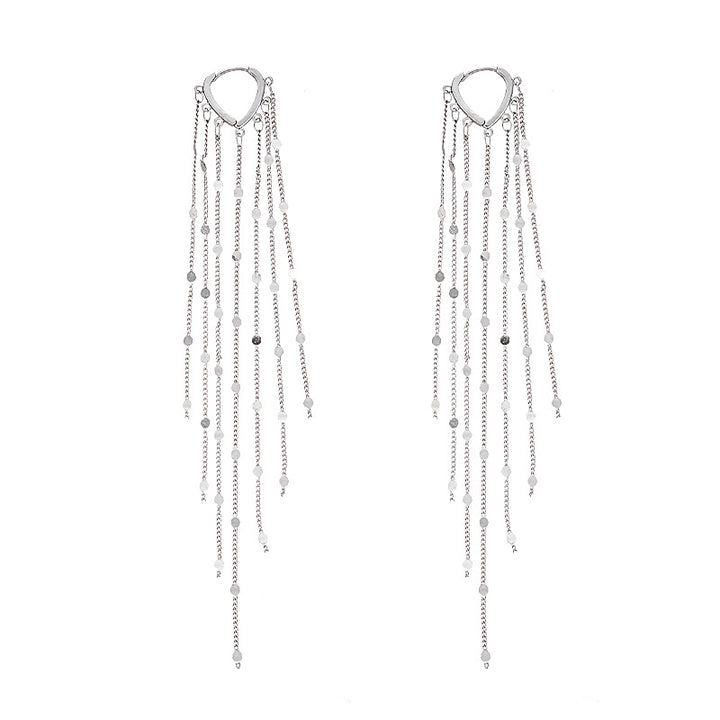 Sophisticated Oval Tassel Earrings