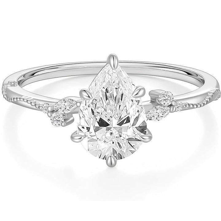 Pear Cut Teardrop Ring