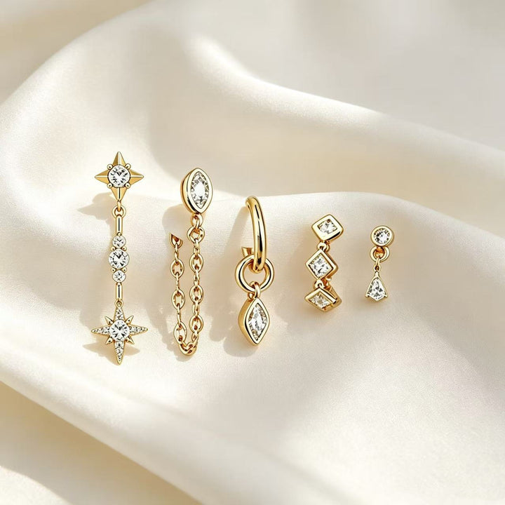 Multi Style Stackable Earring Set