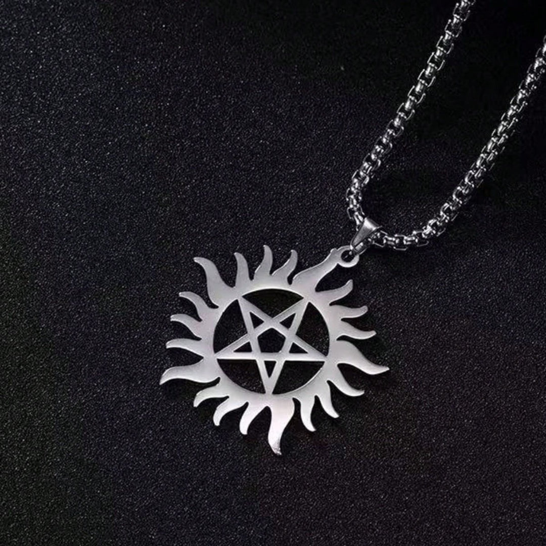 Celestial Sun Pentagram Necklace
