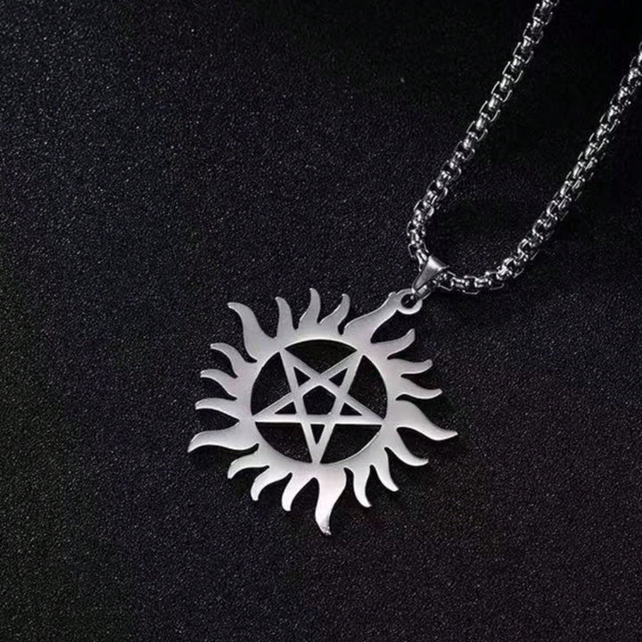 Celestial Sun Pentagram Necklace