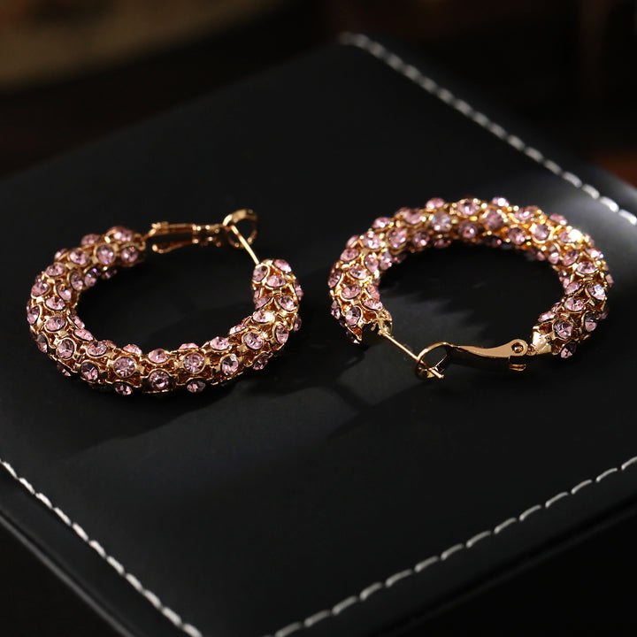 Bold Twisted Purple Hoop Earrings