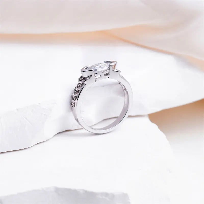 Eye of Horus Marquise Moissanite Ring