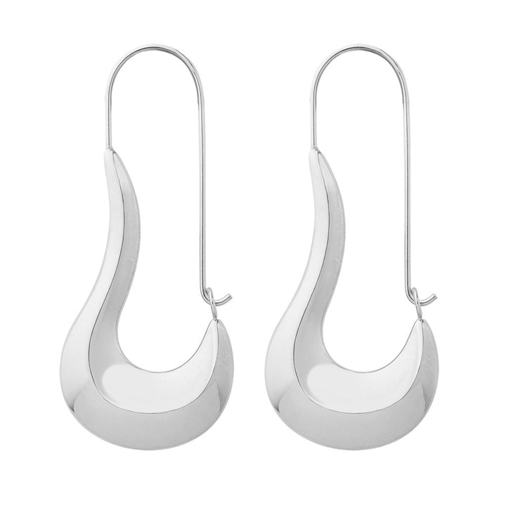 Sculpted Teardrop Hook Earrings