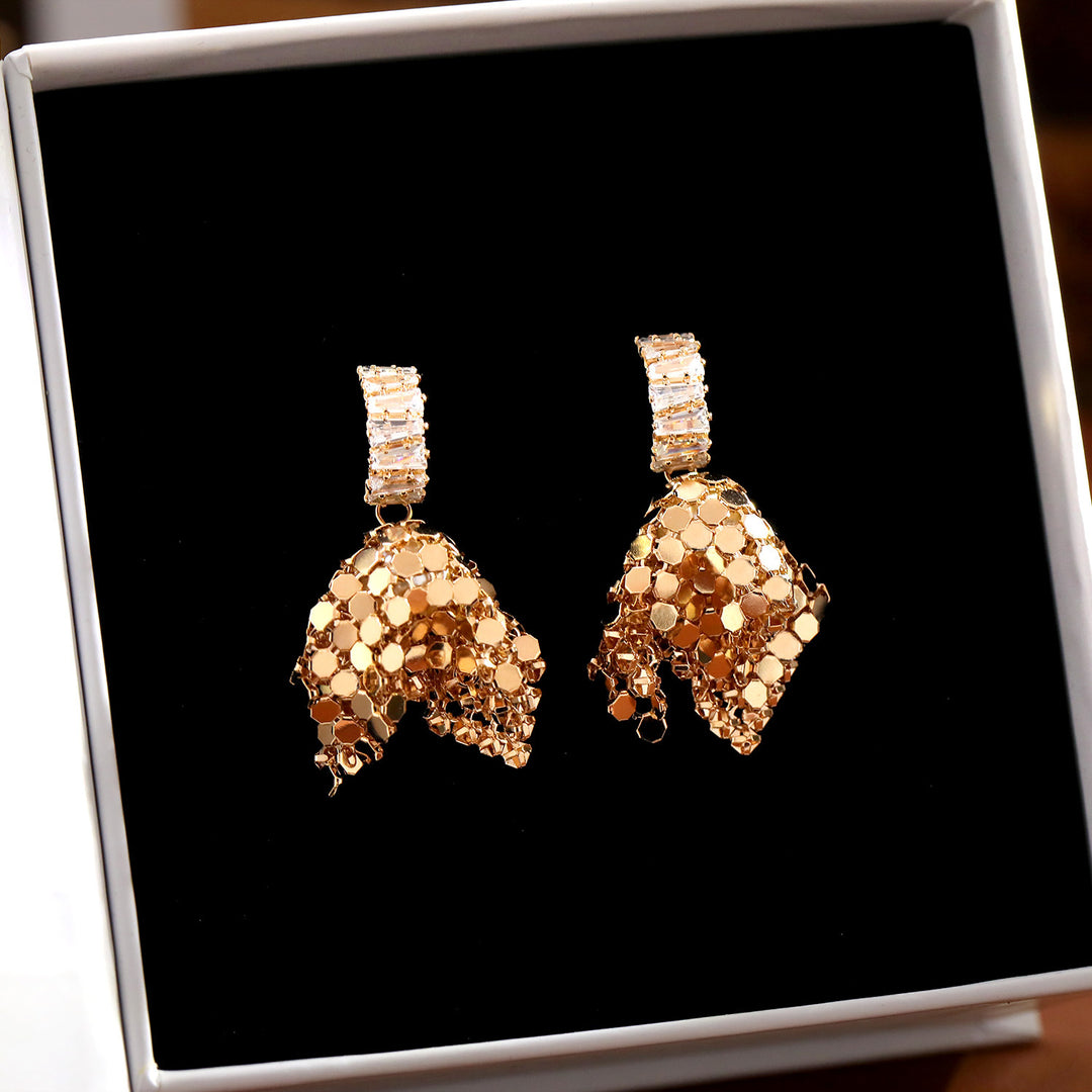 Shimmer Sequin Statement Earrings
