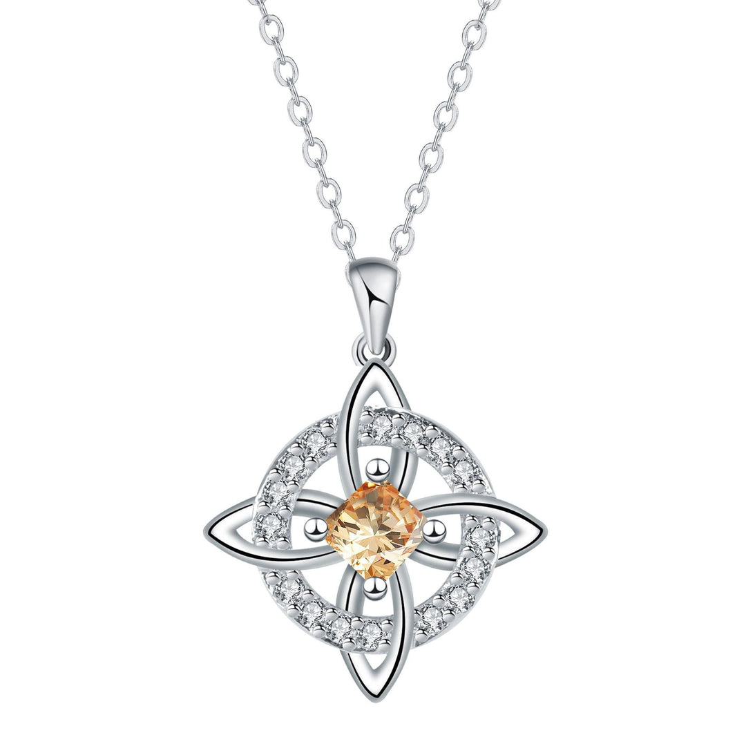 Celtic Knot Birthstone Necklace