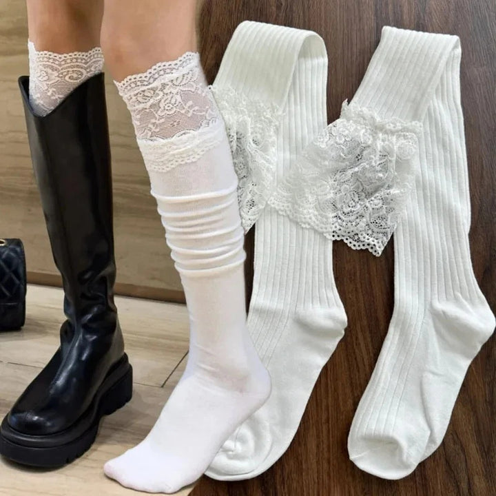 Lace Over The Knee Sexy Thigh High Women&