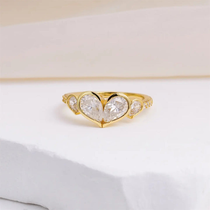 Moissanite Heart Ring for Everyday Love