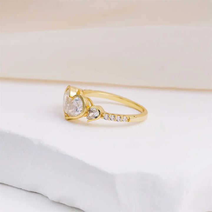 Moissanite Heart Ring for Everyday Love