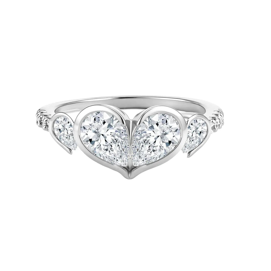 Moissanite Heart Ring for Everyday Love