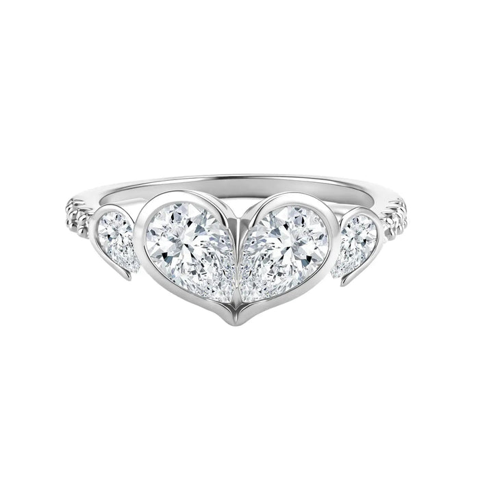 Moissanite Heart Ring for Everyday Love