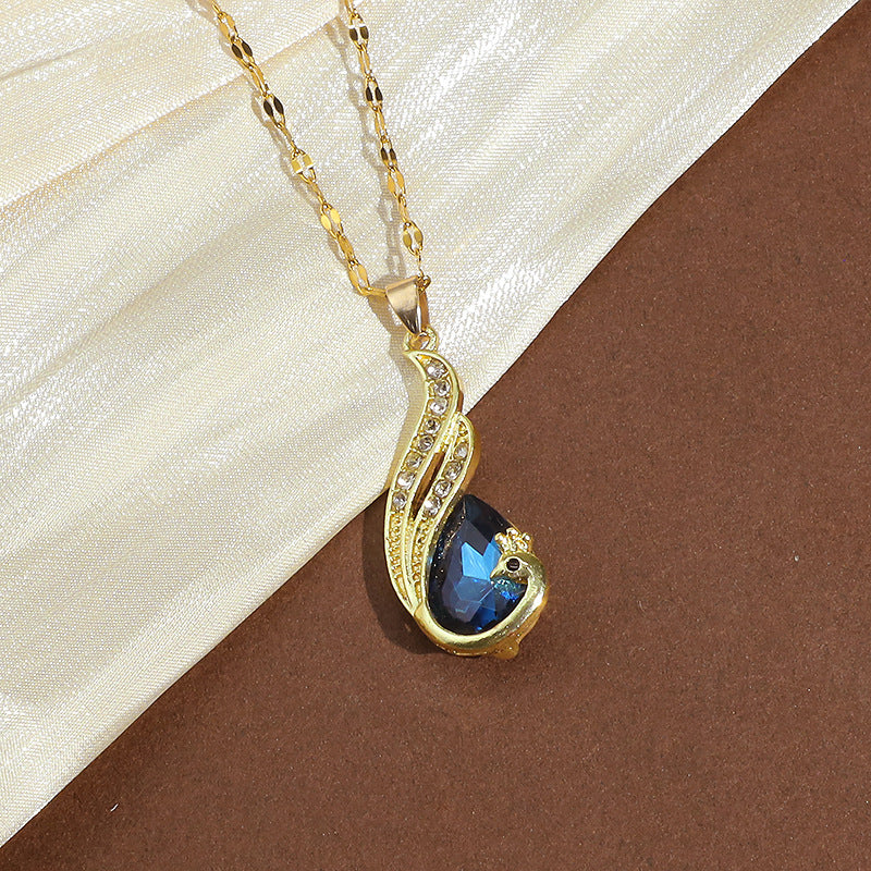 Sapphire Peacock Jewelry Set