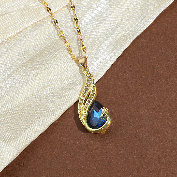 Sapphire Peacock Jewelry Set