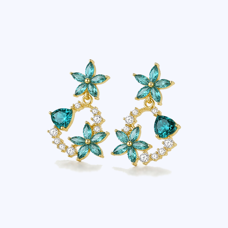 Garden Style Floral Pendant Jewelry Set