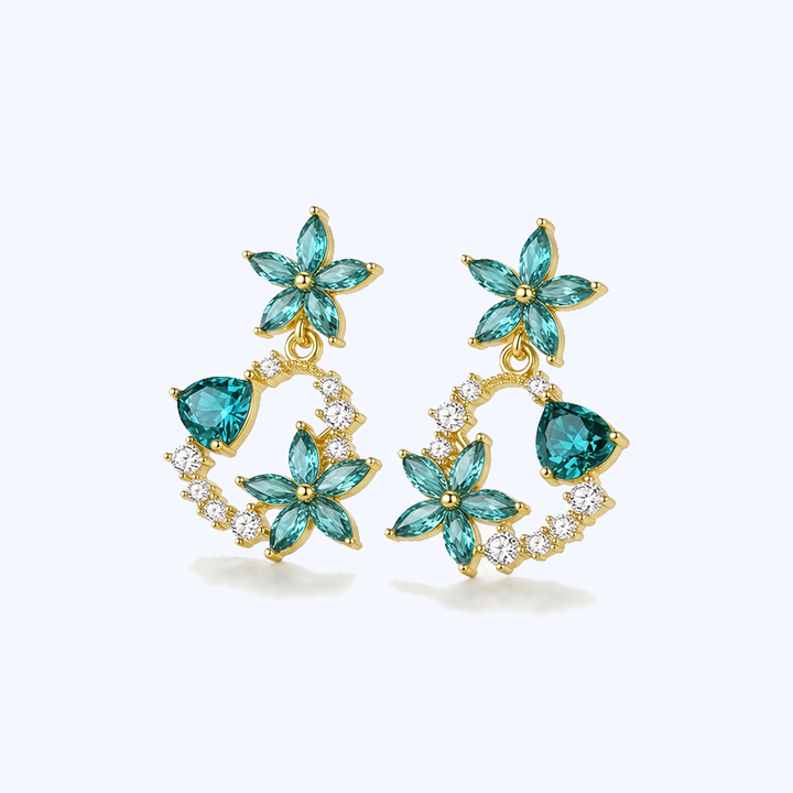 Garden Style Floral Pendant Jewelry Set