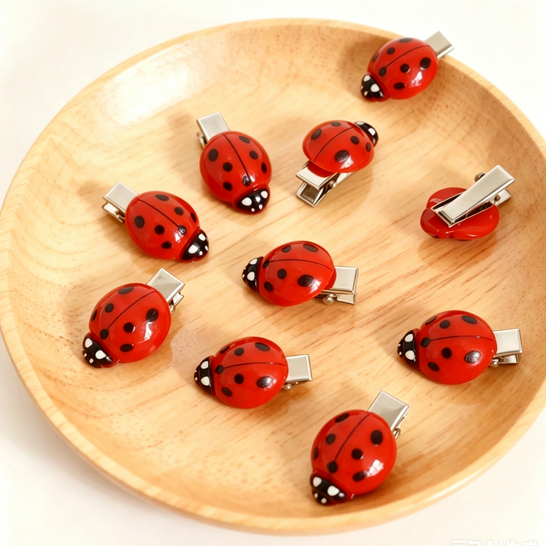 Ladybug Hair Clip 10 Pack Daily Cute Accessory