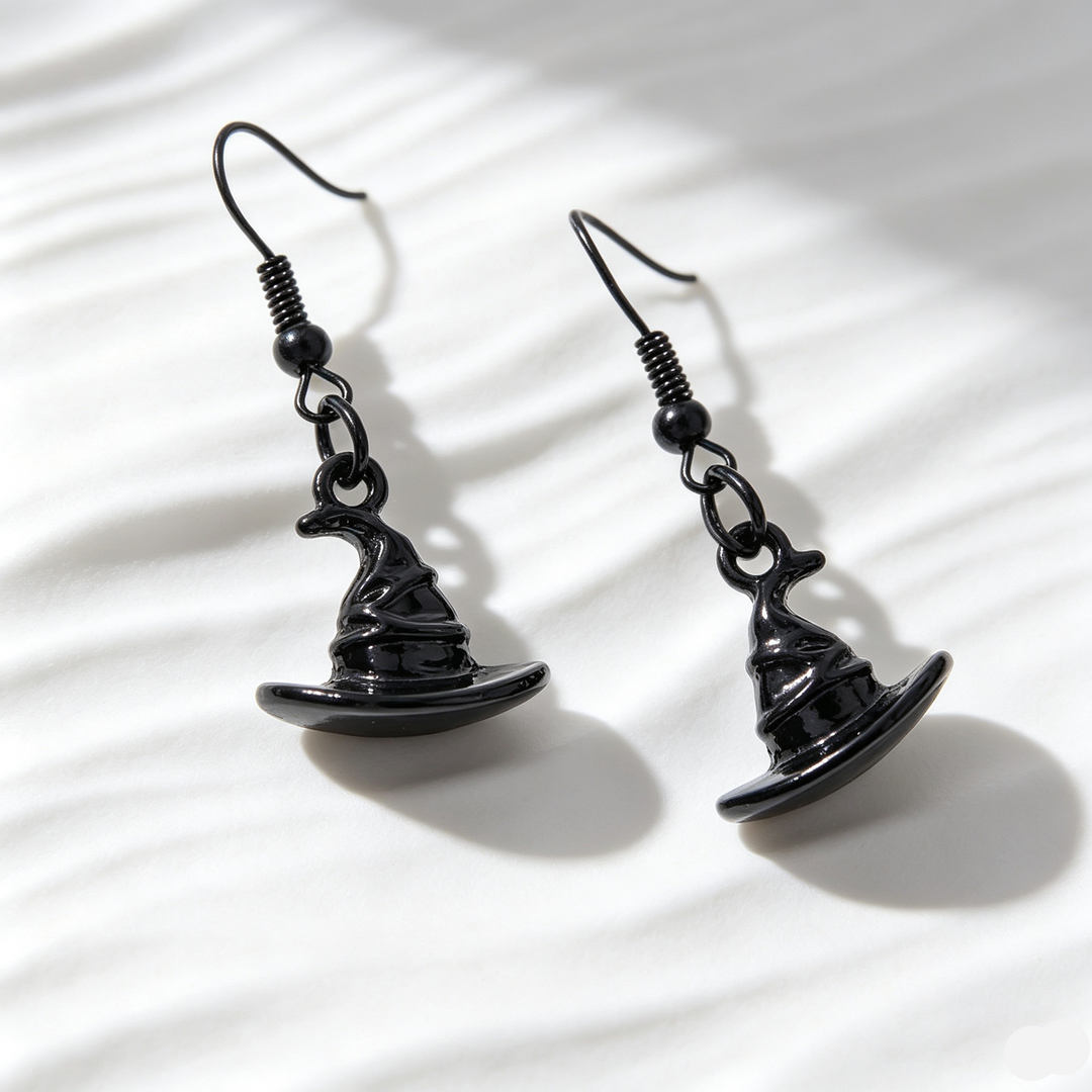 Witch Hat Halloween Dangle Earrings