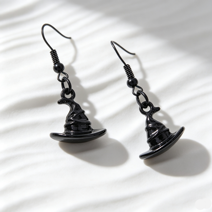 Witch Hat Halloween Dangle Earrings