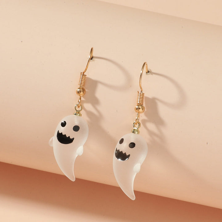 Cute Ghost Charm Drop Hook Earrings