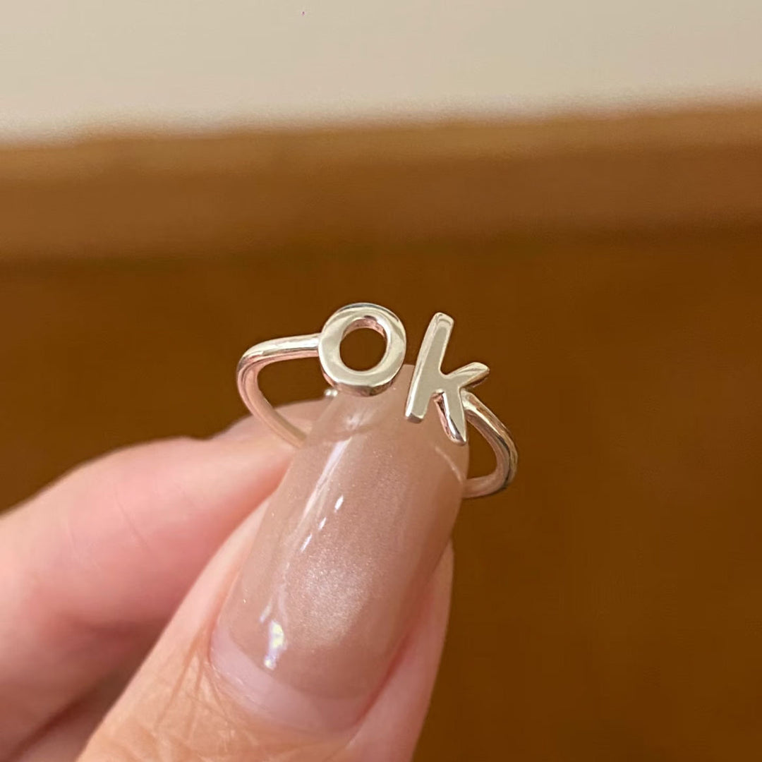 OK Letter Open Ring